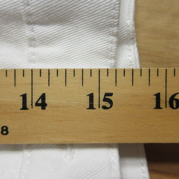 TERRA & SKY High Rise Straight Leg Jeans Plus Sz 28W Vivid White Core Denim NWT - Picture 9 of 13